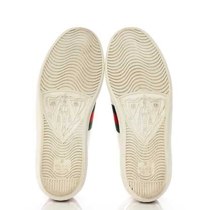 Gucci Calfskin Web Cherry Embroidered Womens Ace Sneakers 37 White 10 of 18