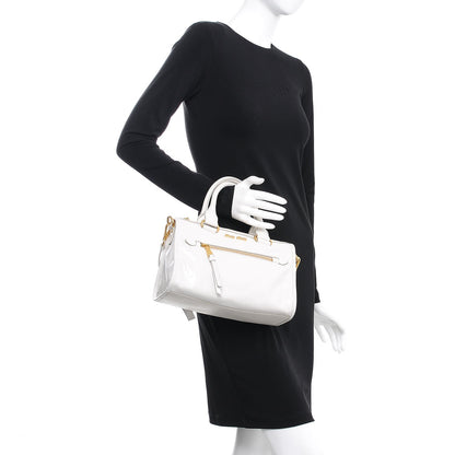 Miu Miu Vitello Shine Zip Tote Talco 2 of 10