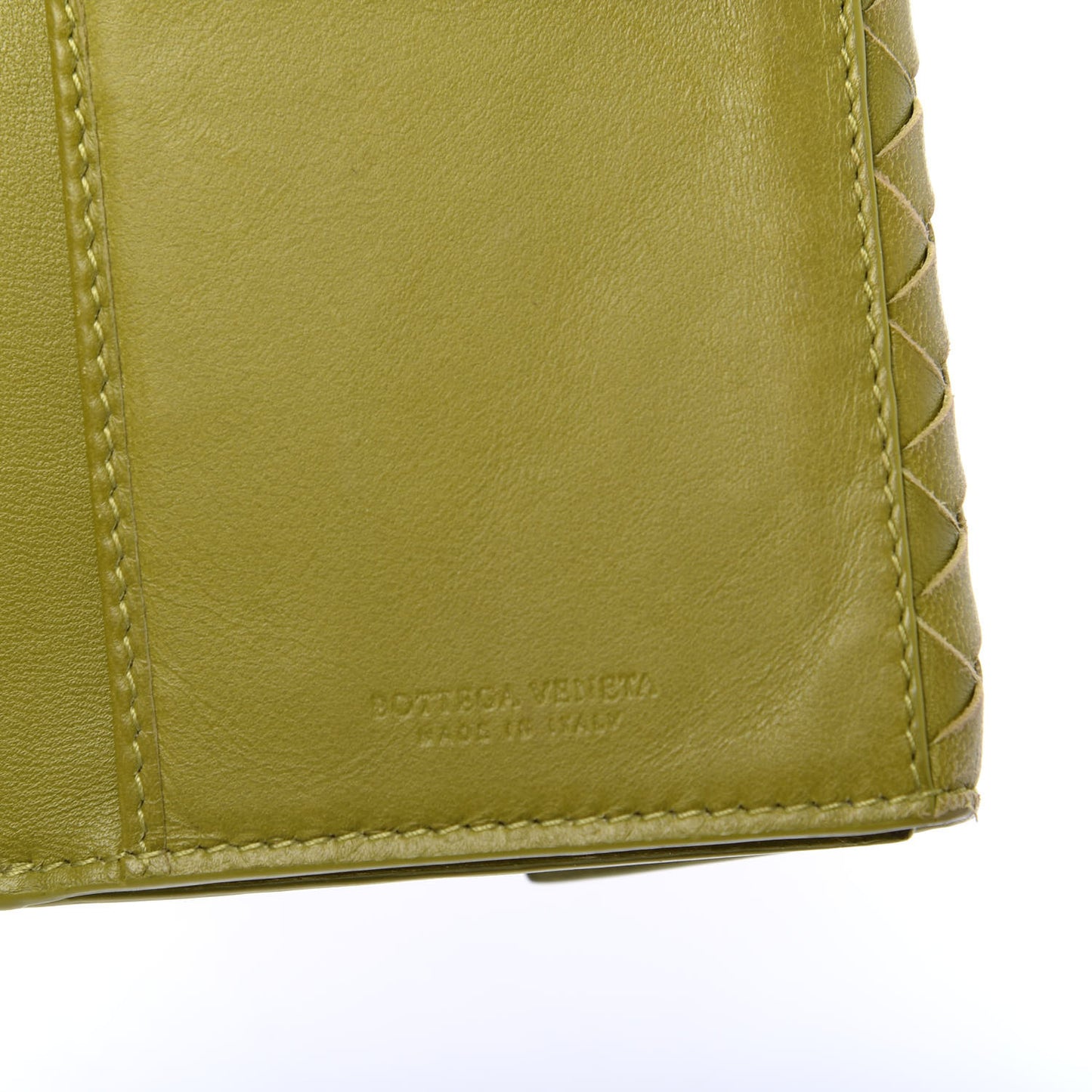 Nappa Intrecciato Continental Flap Wallet Green
