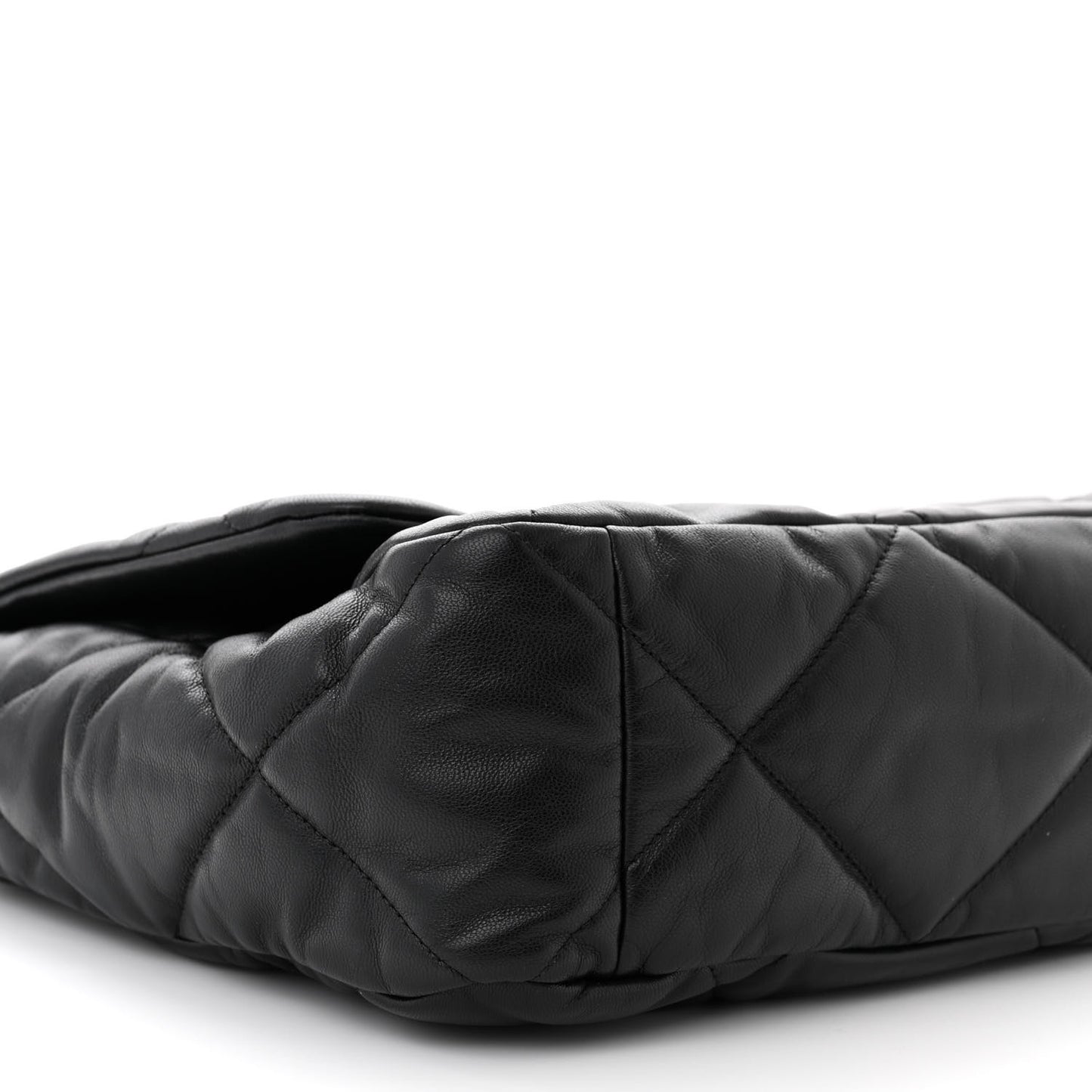 Goatskin Quilted Maxi Chanel 19 Flap Black