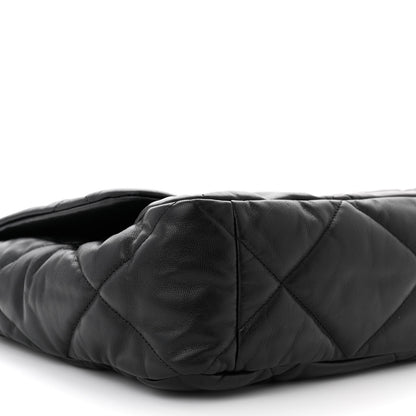 Chanel Goatskin Quilted Maxi Chanel 19 Flap Black 9 of 11