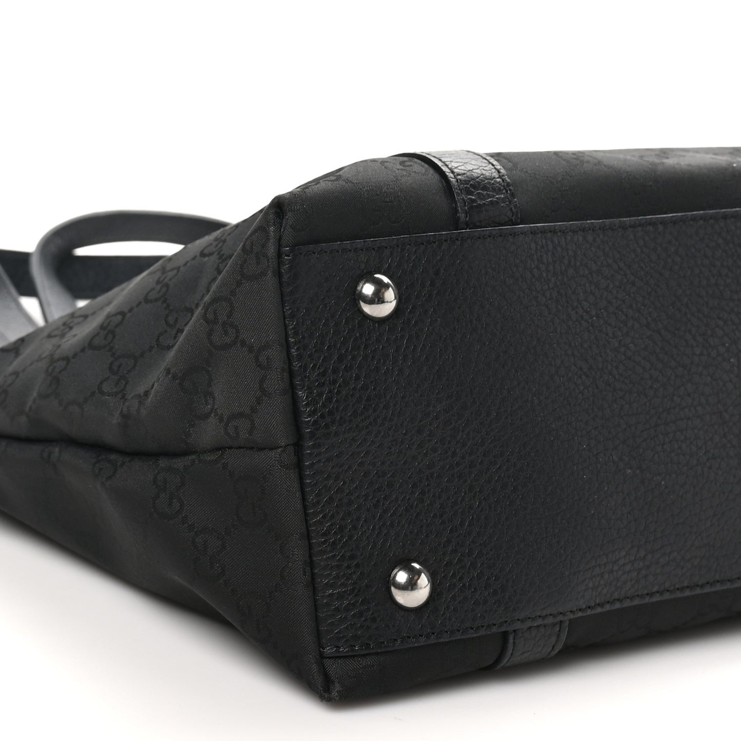 Nylon Monogram Medium Abbey Tote Black