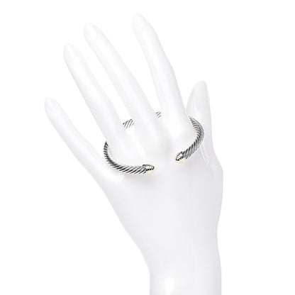 David Yurman Sterling Silver 14K Yellow Gold 5mm Cable Classics Bracelet 2 of 4