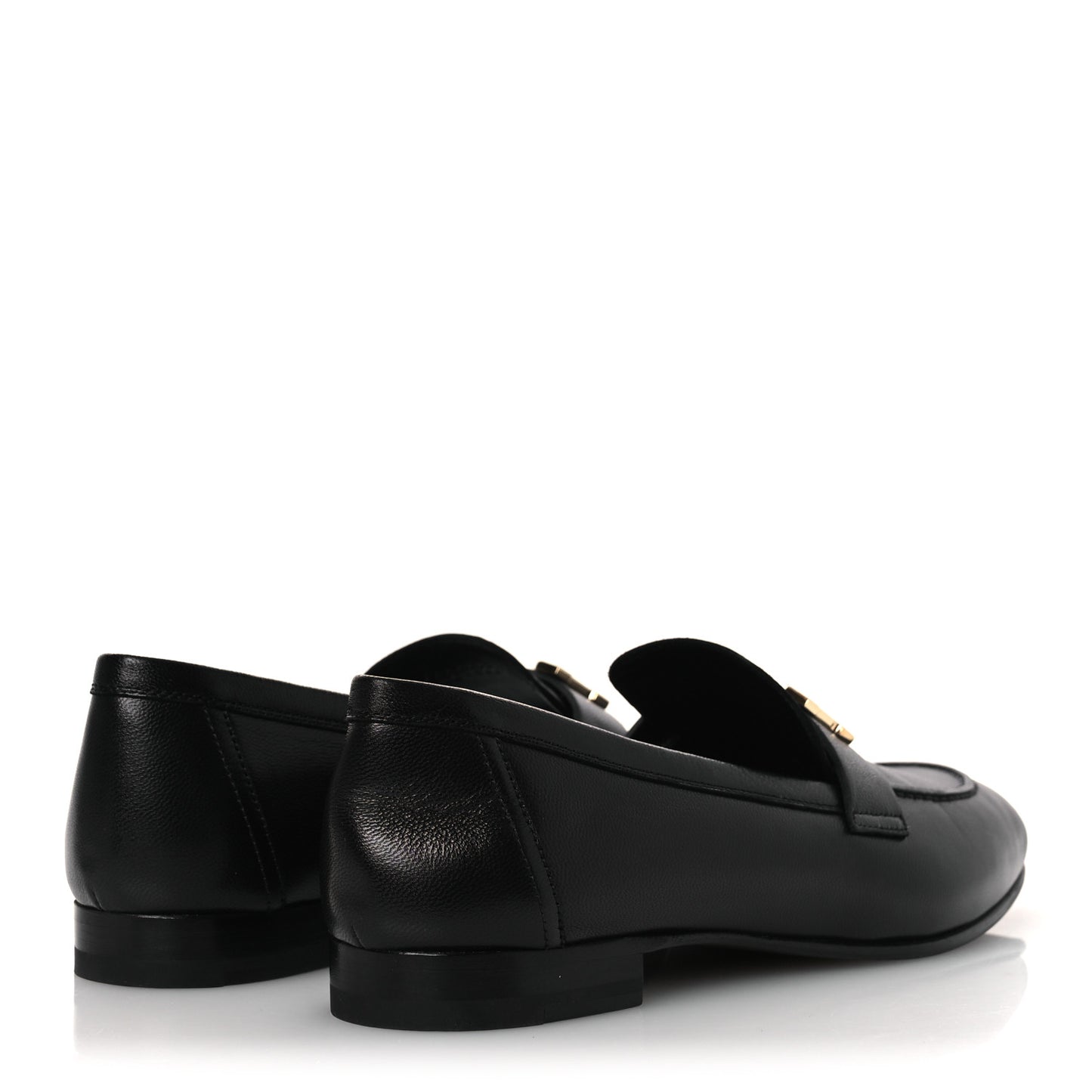 Goatskin Womens Paris Loafers 39.5 Black