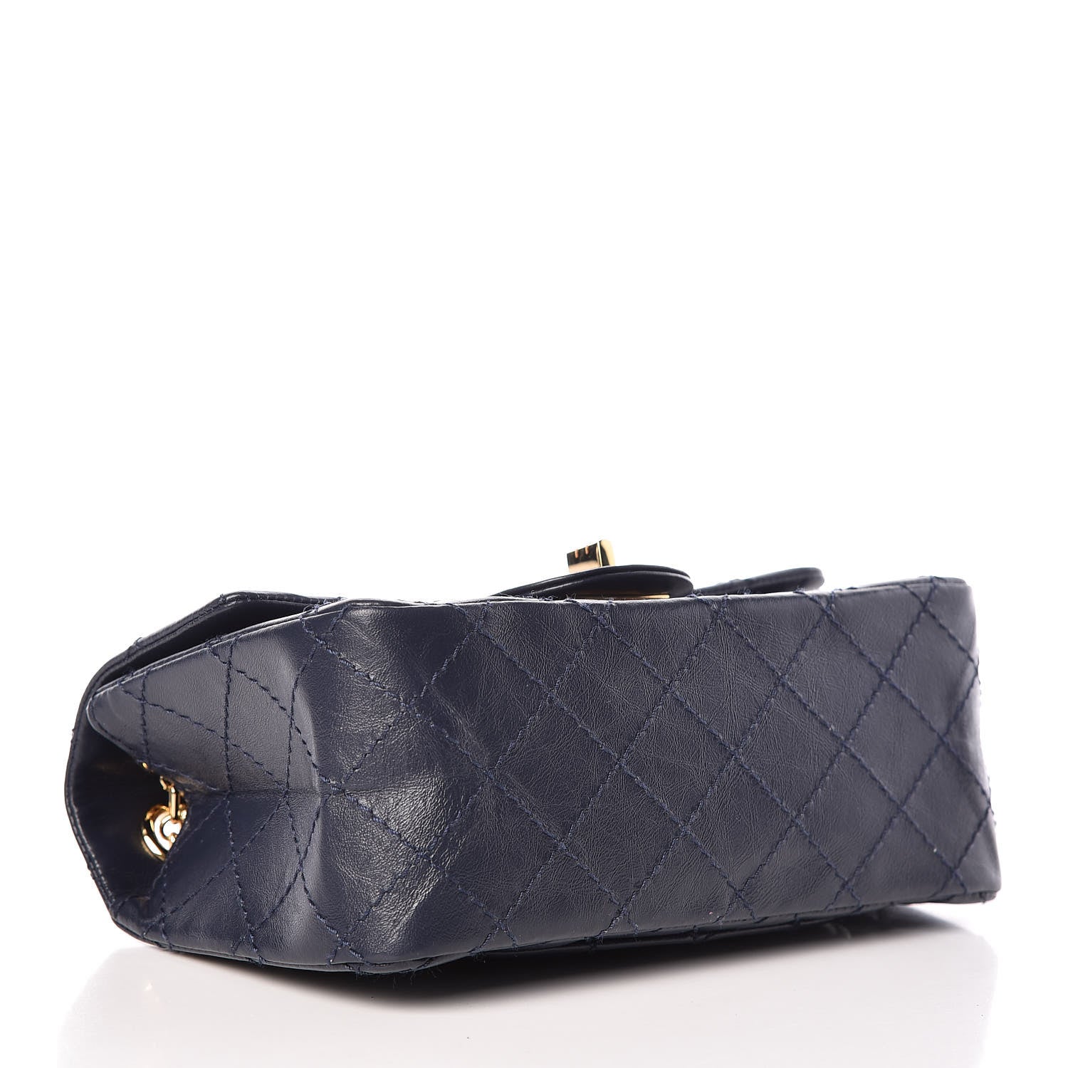 Chanel Aged Calfskin Quilted 2.55 Reissue Mini Flap Navy 4 of 9