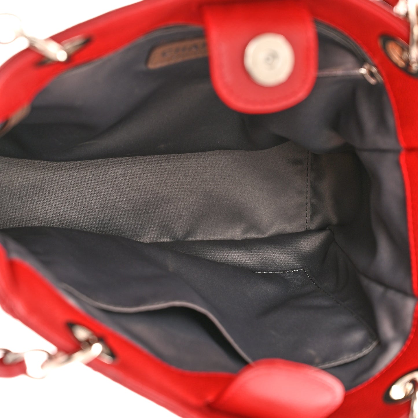Caviar Quilted Petit Shopping Tote PST Red