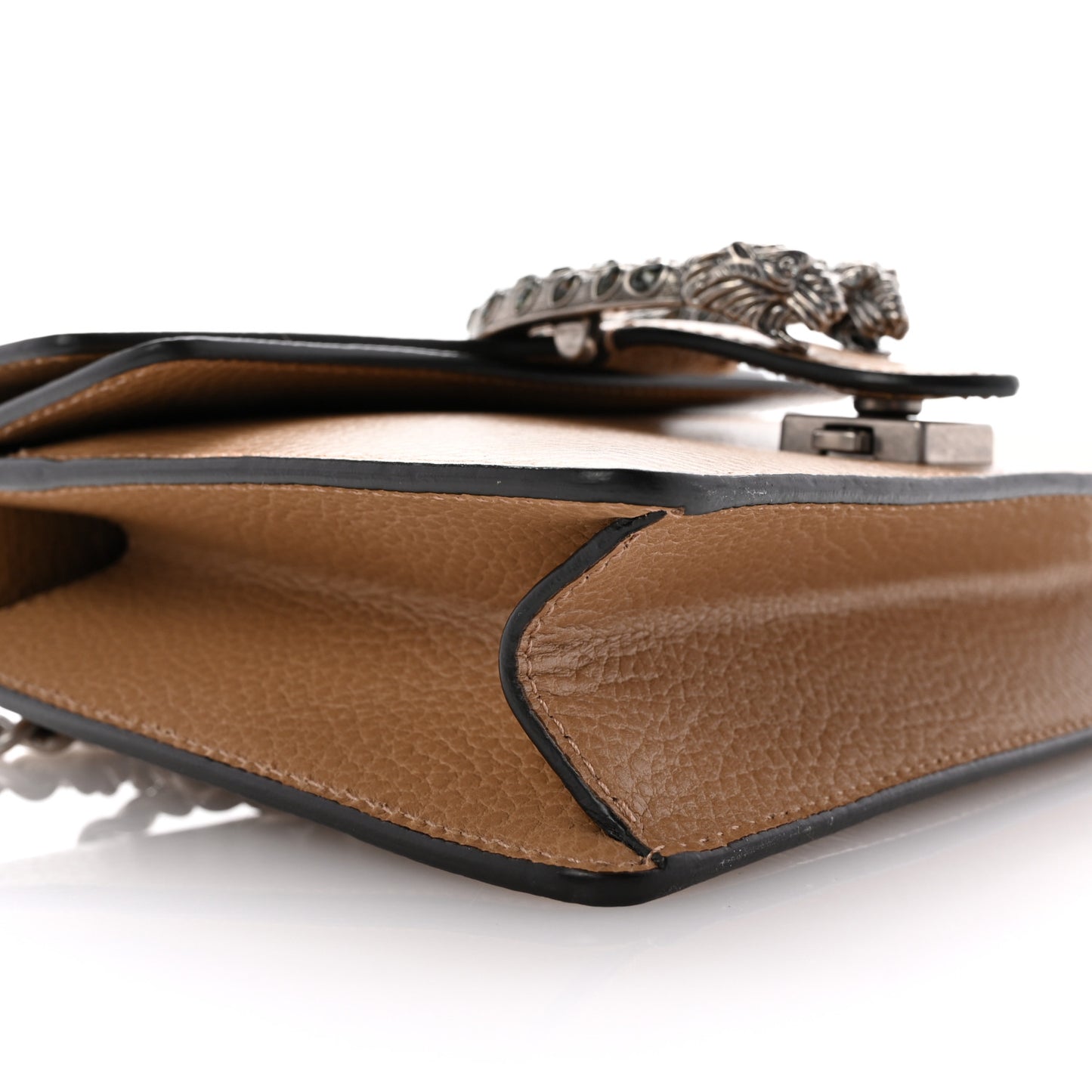 Dollar Calfskin Crystal Mini Dionysus Shoulder Bag Natural Tan Black Diamond