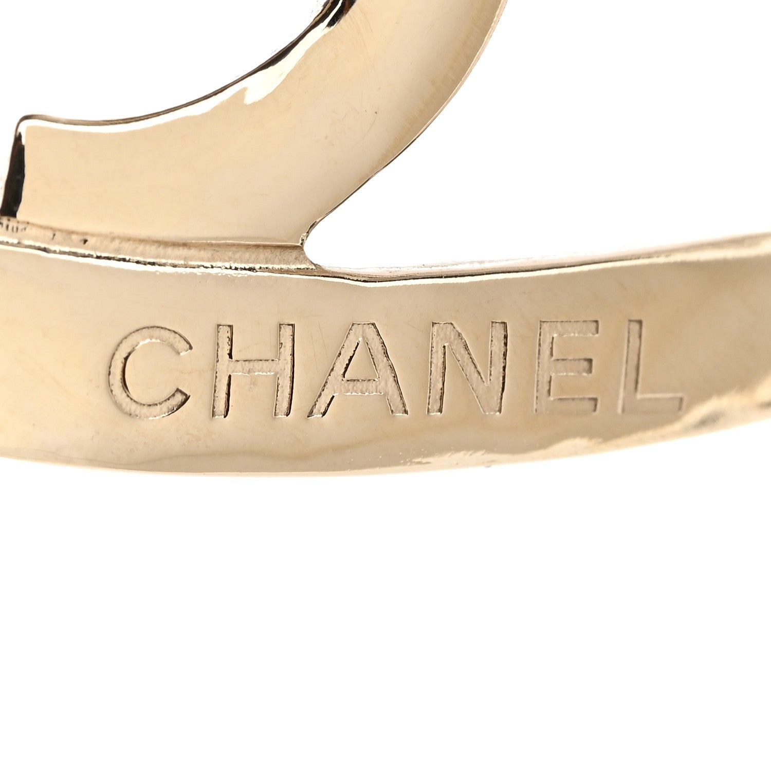 Chanel Metal CC Heart Coco In Love Hoop Earrings Gold 3 of 6