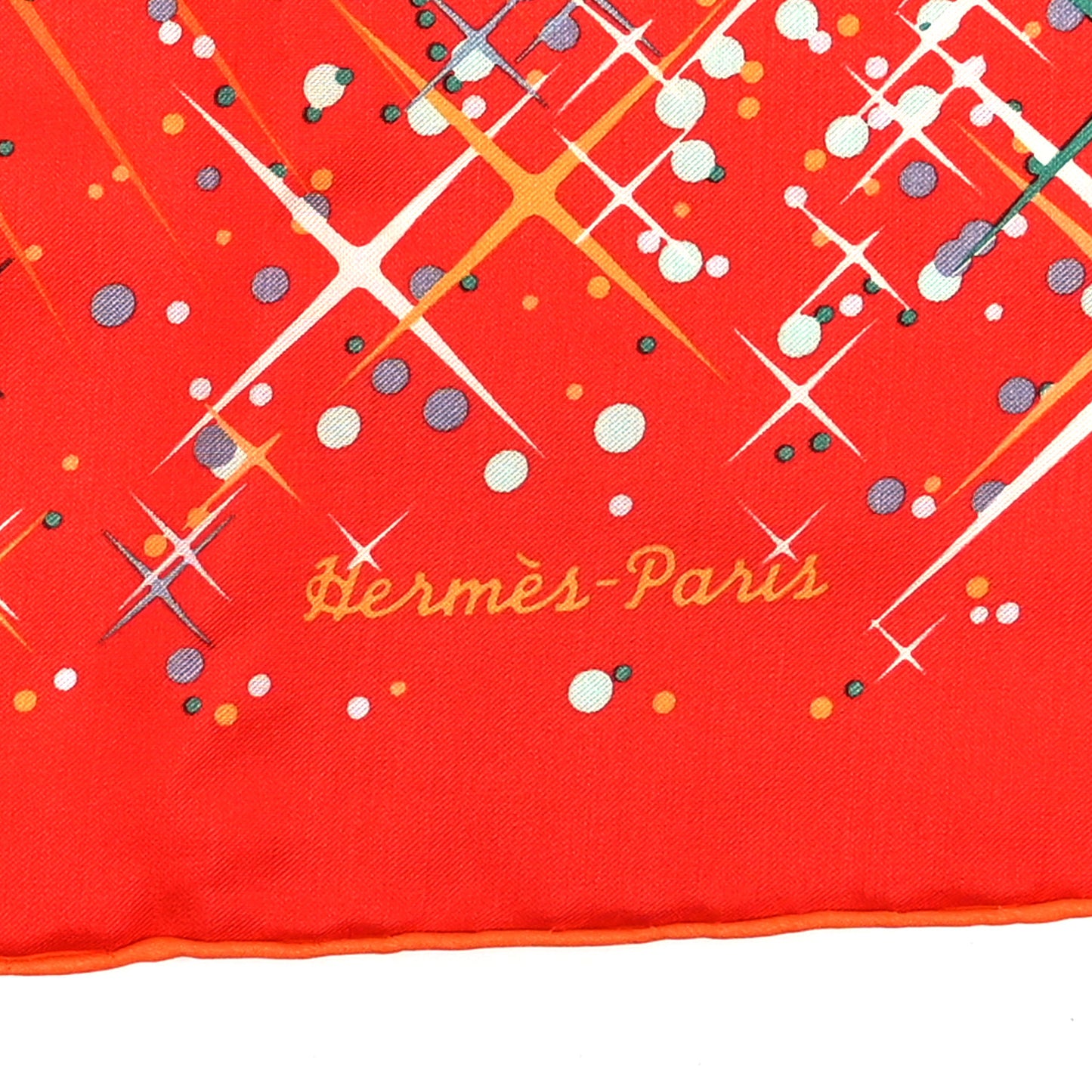 Silk Magic Kelly Scarf 140 Rouge Orange Vert De Gris