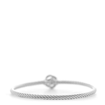 David Yurman Sterling Silver Diamond 3mm Infinity Bracelet 3 of 5