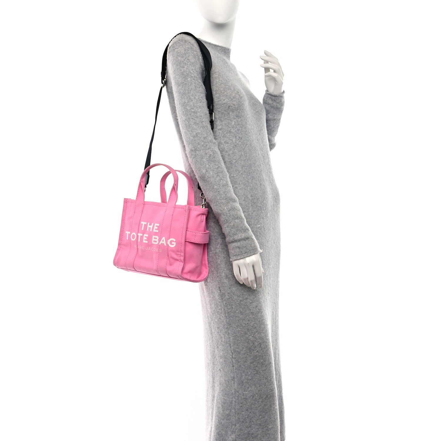 Marc Jacobs Cotton Canvas Small The Traveler Tote Bag Pink 3 of 9
