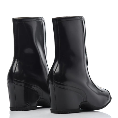 Gucci Rubber GG Zip Ankle Boots 37.5 Black Smile Yellow Heron Red 4 of 9