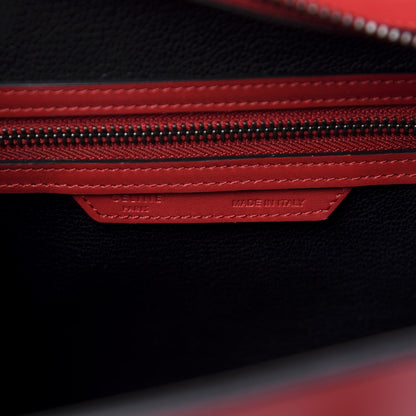 Celine Smooth Calfskin Micro Luggage Red 8 of 9