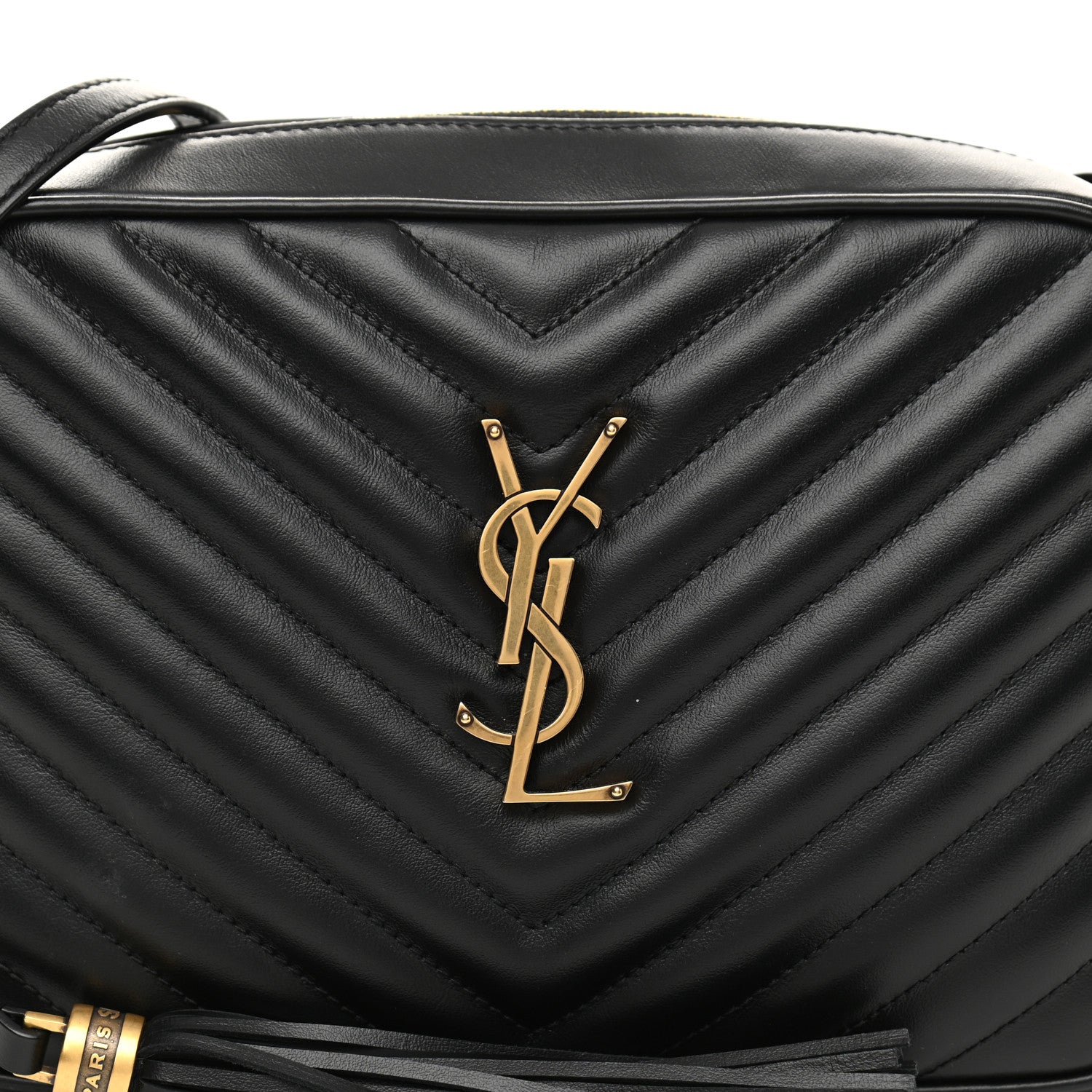 Saint Laurent Calfskin Matelasse Monogram Lou Camera Bag Black 8 of 11