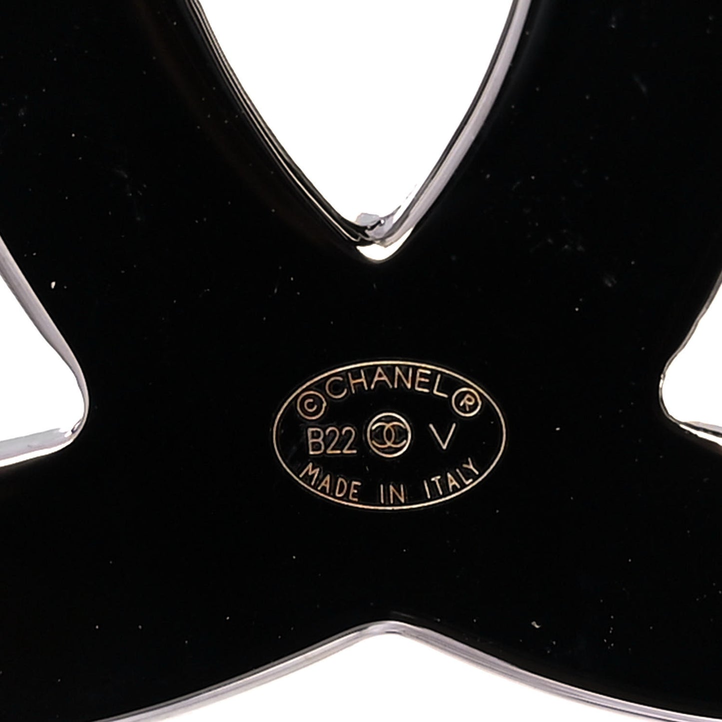Patent Calfskin CC Reversible Belt 90 Black White
