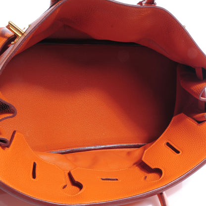 Hermes Taurillon Clemence JPG Birkin 42 Orange 5 of 9