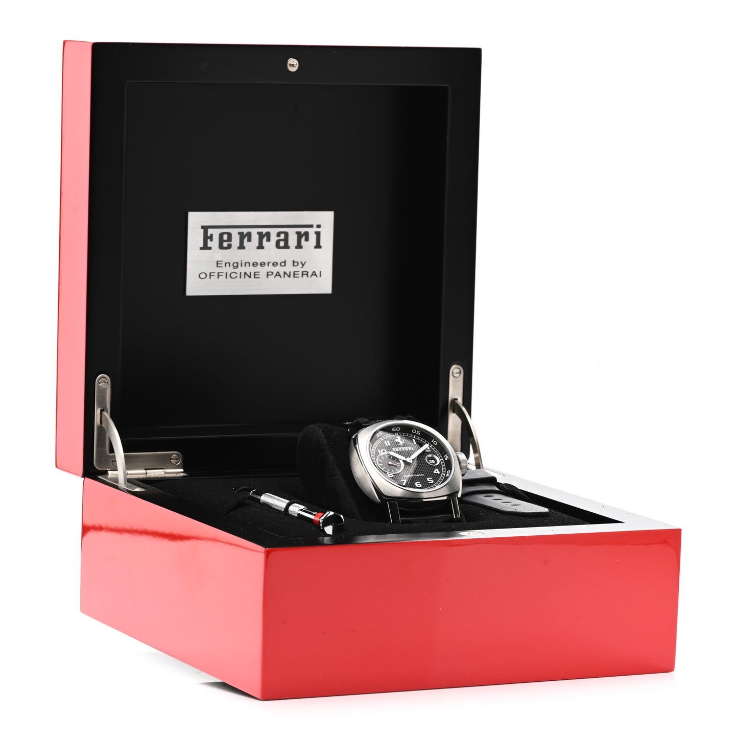 Stainless Steel Alligator 45mm Ferrari Granturismo Automatic Watch Black FER00001