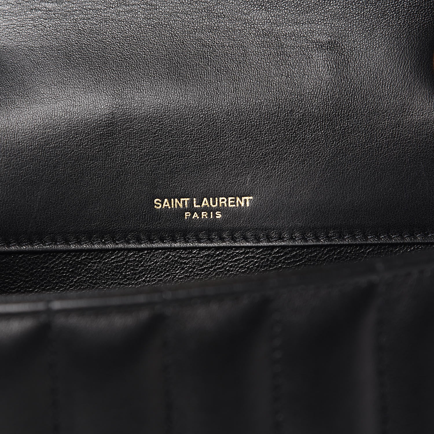 Saint Laurent Lambskin Matelasse Monogram Medium Vicky Chain Bag Black 6 of 15