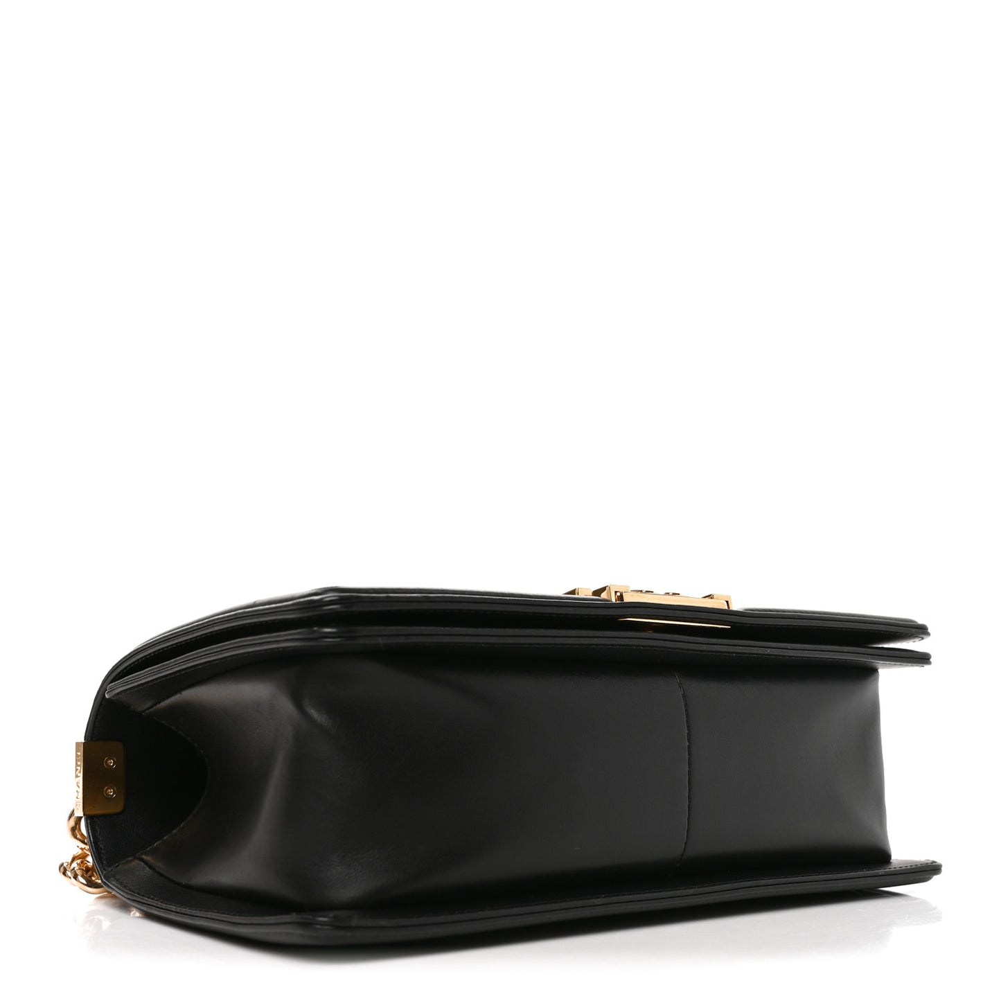 Lambskin Chevron Quilted Medium Boy Flap Black