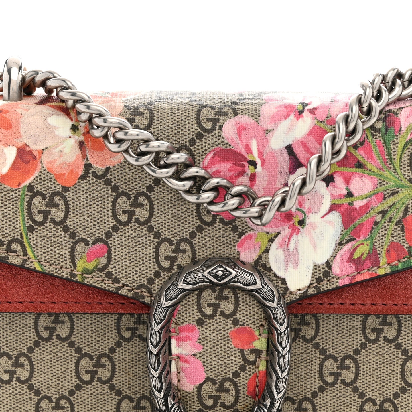 GG Supreme Monogram Blooms Mini Dionysus Shoulder Bag Beige Multicolor Dry Rose