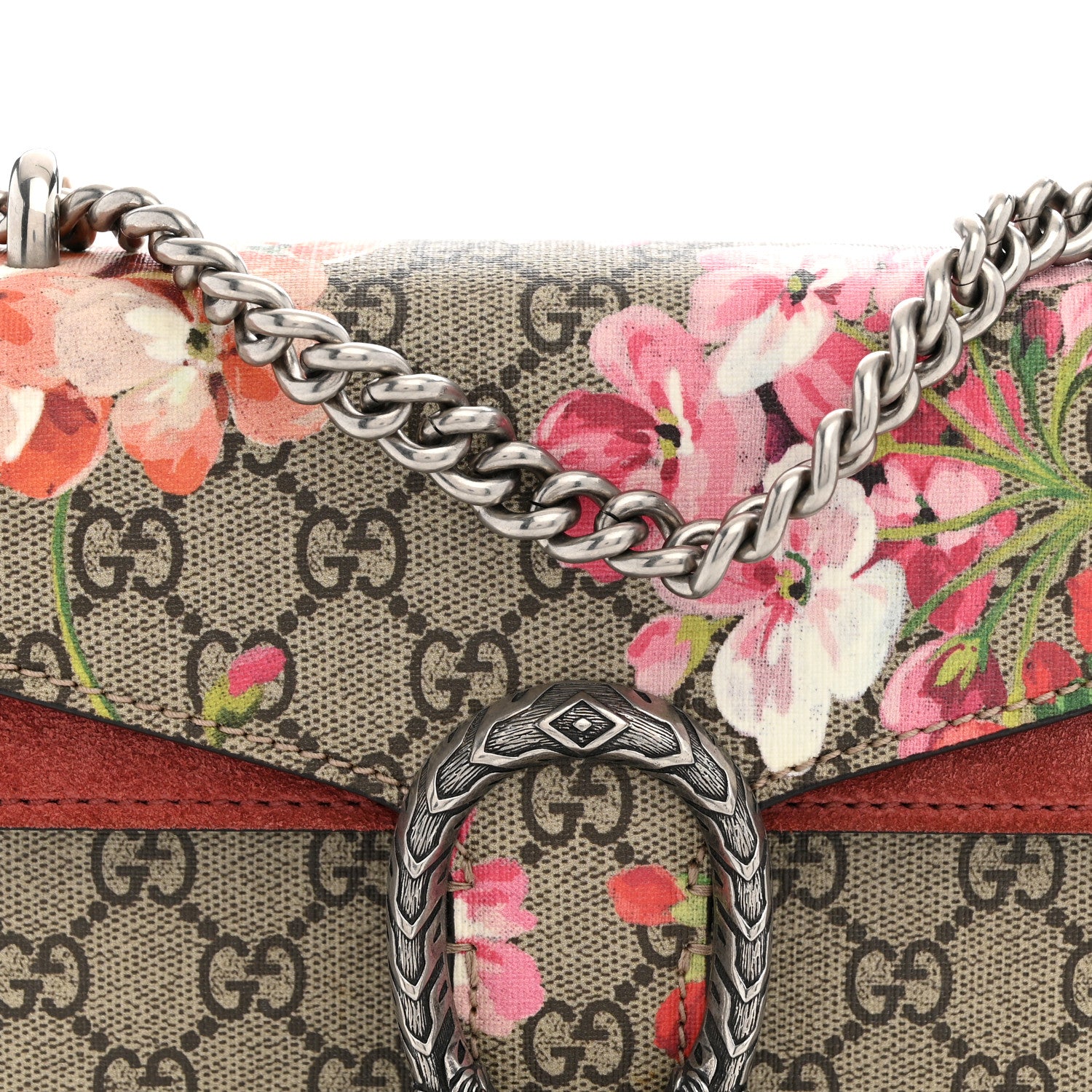 Gucci GG Supreme Monogram Blooms Mini Dionysus Shoulder Bag Beige Multicolor Dry Rose 8 of 12