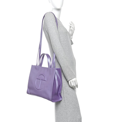 Telfar Metallic Vegan Leather Medium Shopping Bag Kush 2 of 10