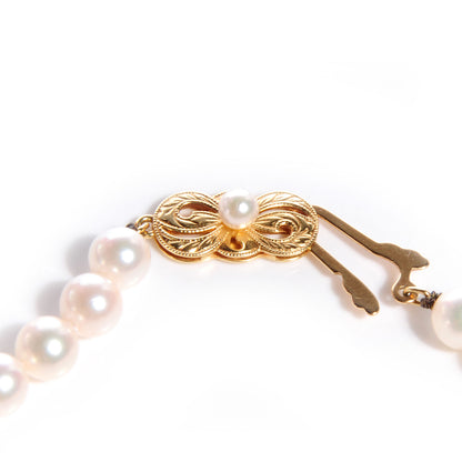 Mikimoto 18k Gold Cultured Akoya 6mm Pearl Strand Necklace 20 4 of 6