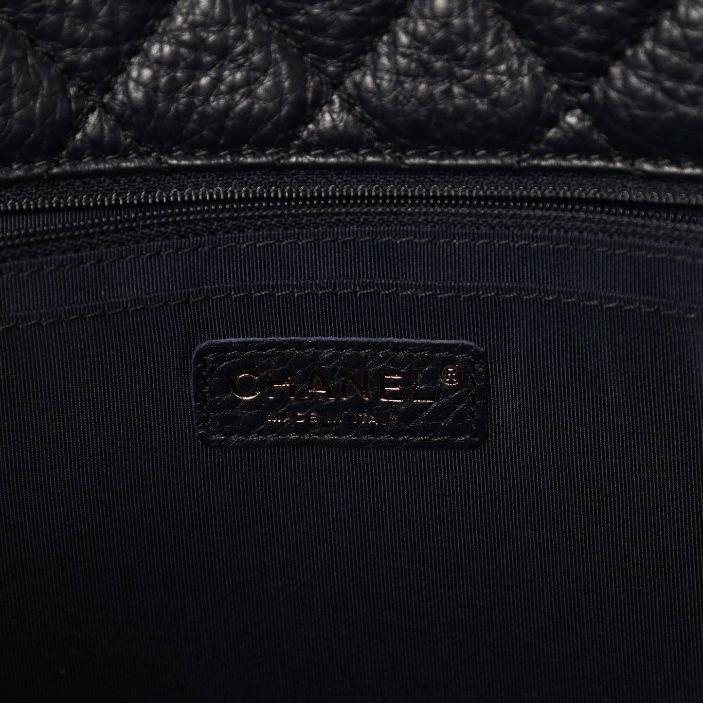 Calfskin Quilted Small XXL Travel Flap Bag Navy