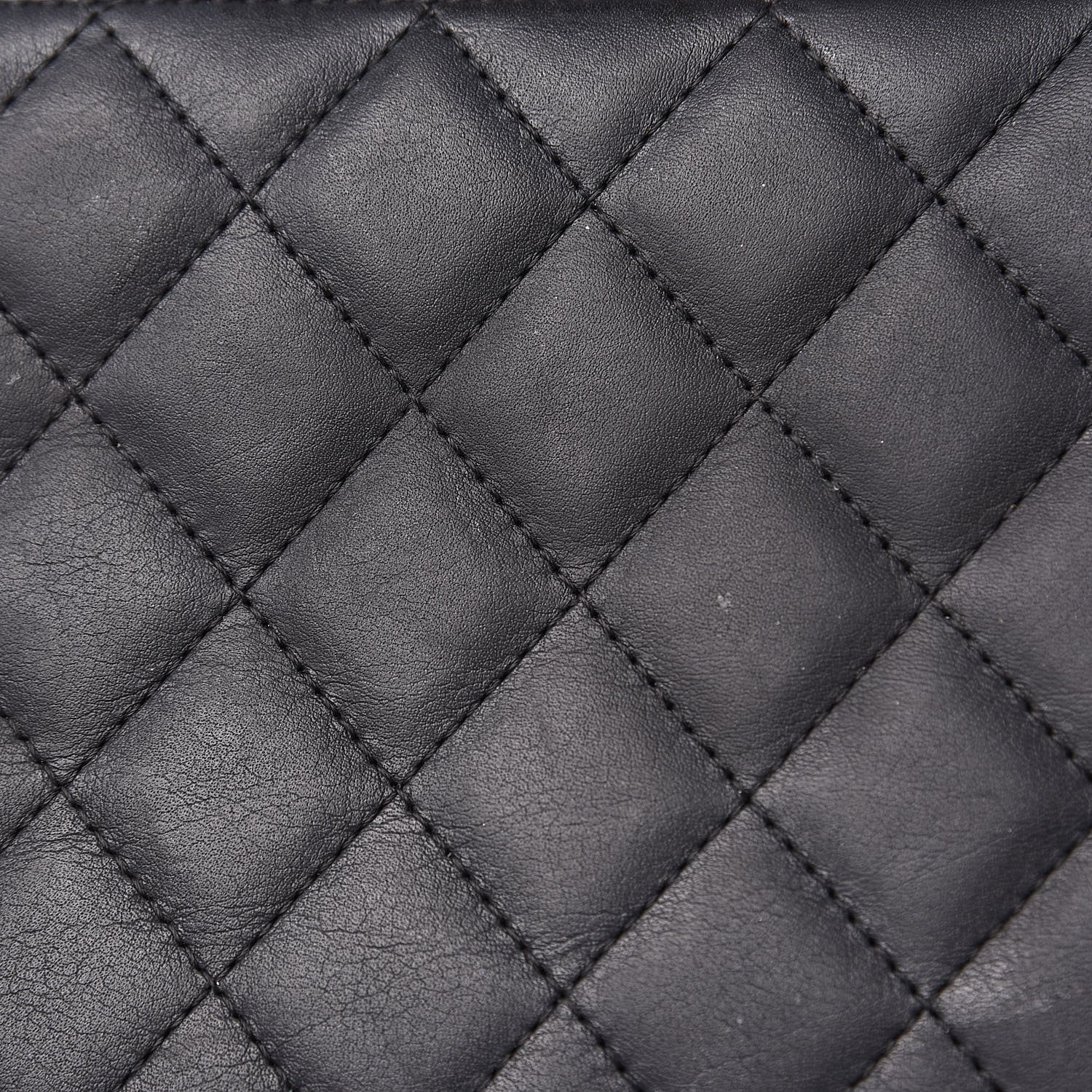 Chanel Calfskin Quilted Large Zip Around Organizer Wallet Black 8 of 14
