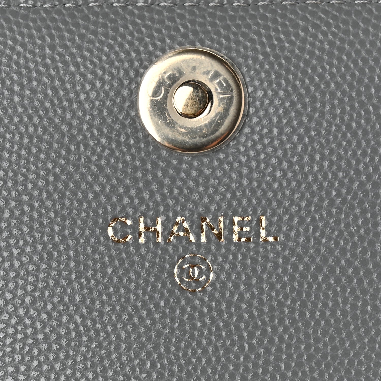 Chanel Caviar Quilted Square Wallet On Chain WOC Grey 5 of 11