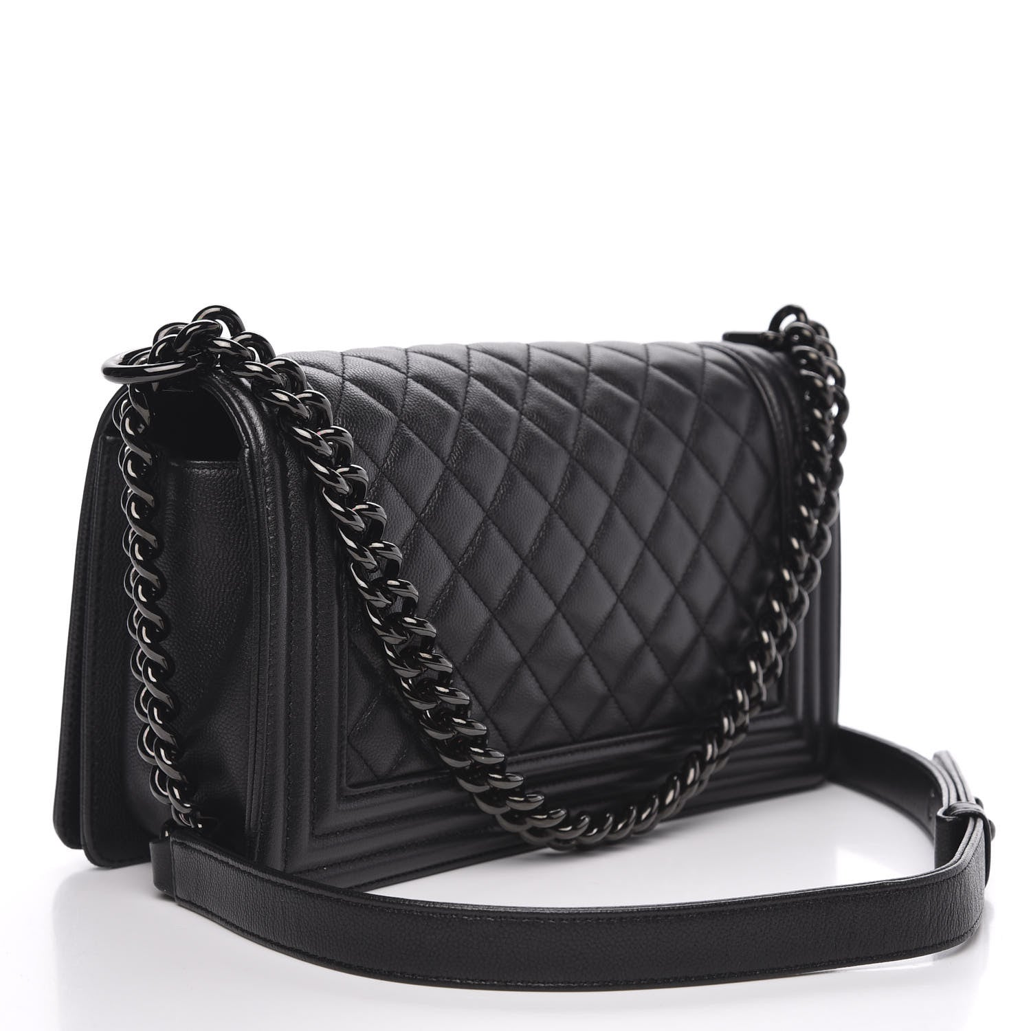 Chanel Caviar Quilted Medium Boy Flap So Black 3 of 13