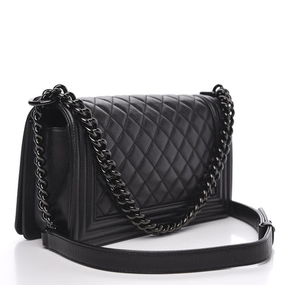 Chanel Caviar Quilted Medium Boy Flap So Black 3 of 13