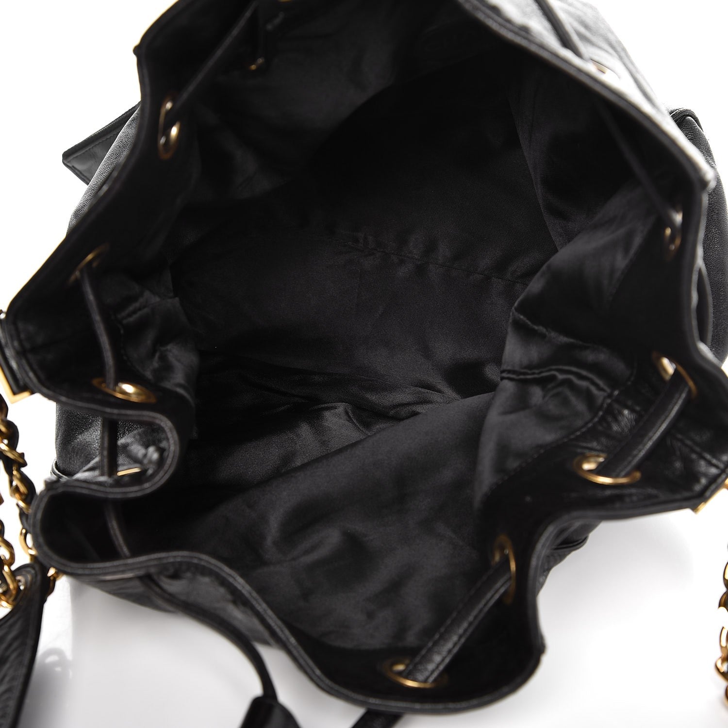 Chanel Lambskin CC Drawstring Shoulder Bag Black 5 of 11