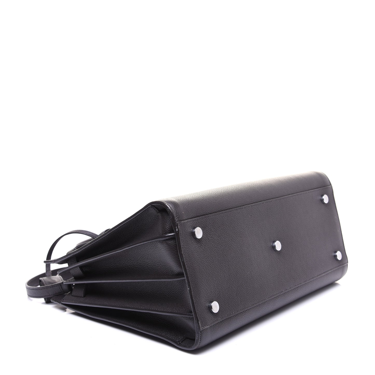 Grained Calfskin Small Sac De Jour Coal