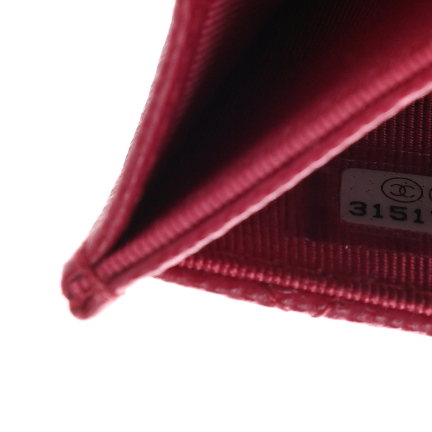 Chanel Caviar Quilted Flap Card Holder Wallet Dark Pink 7 of 9