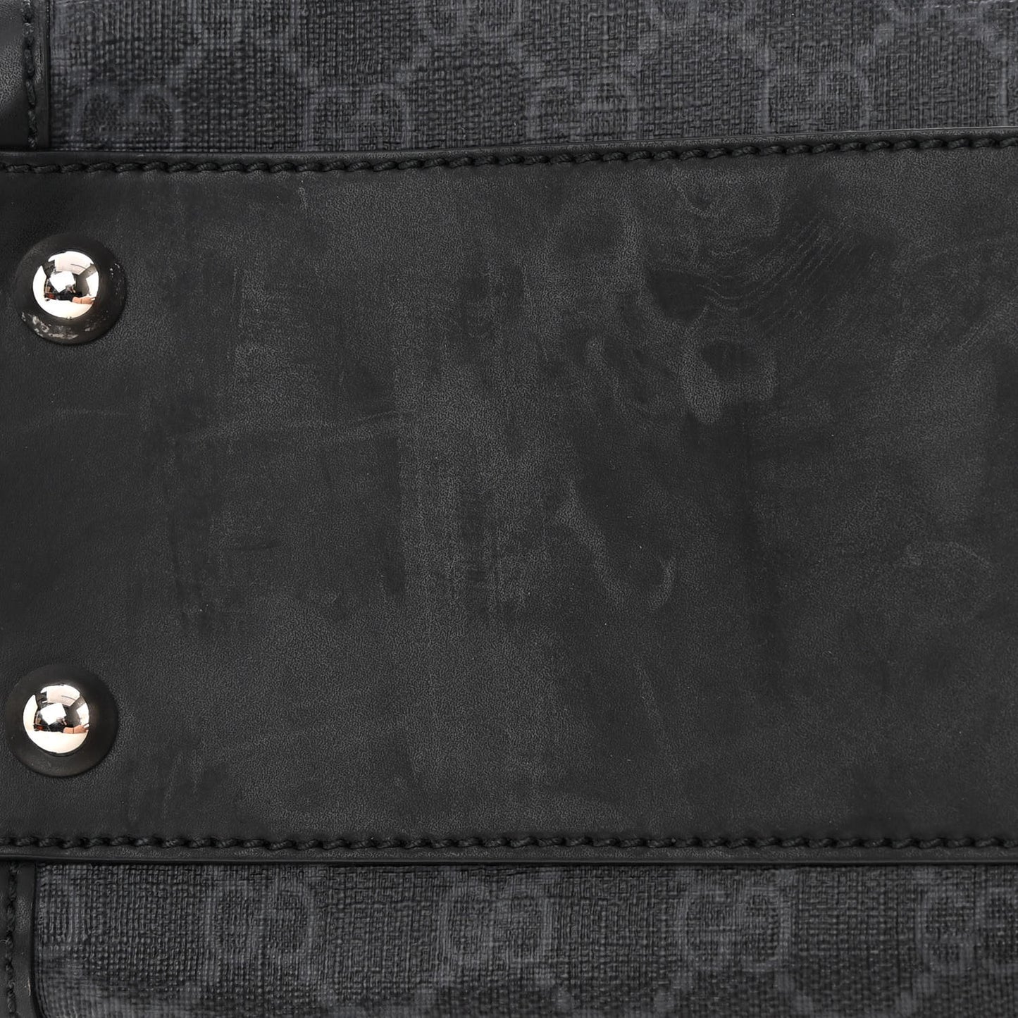 GG Supreme Monogram Web Messenger Diaper Bag Black Grey