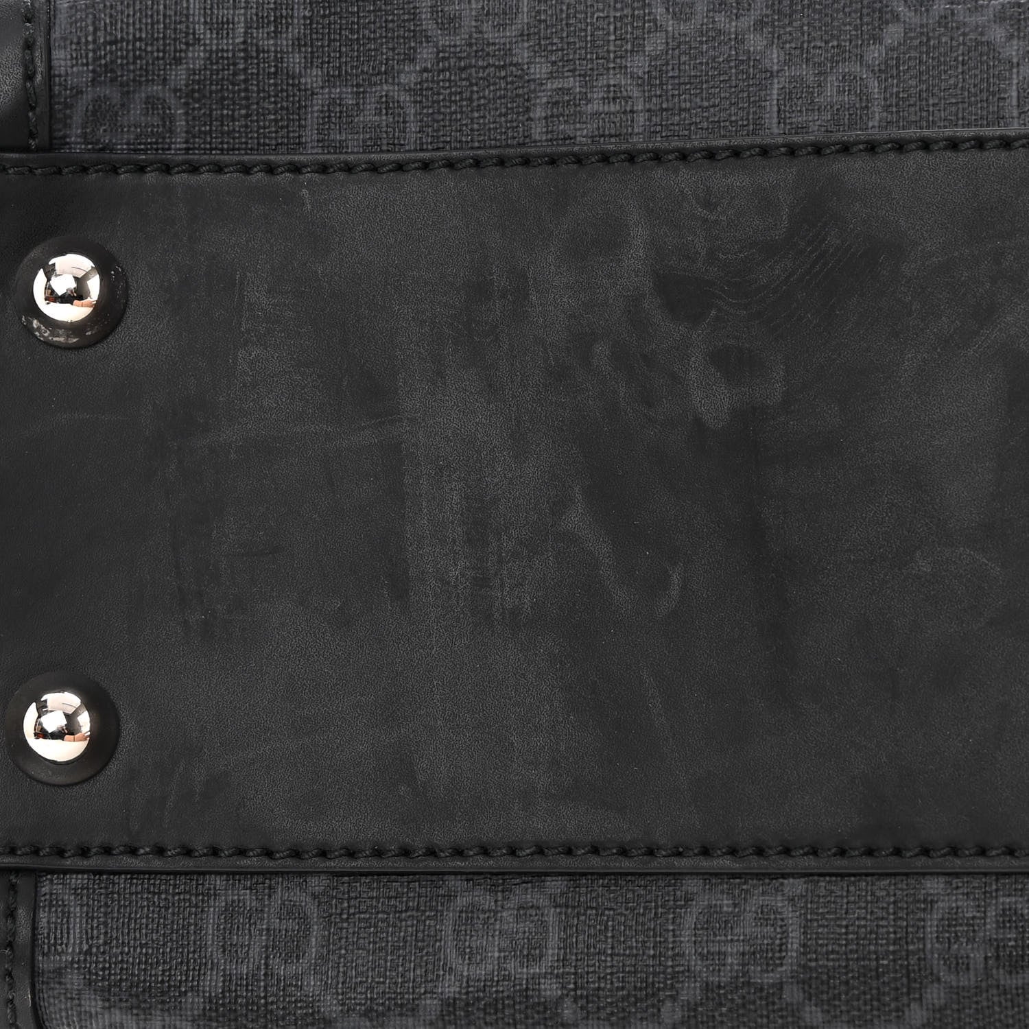Gucci GG Supreme Monogram Web Messenger Diaper Bag Black Grey 14 of 15