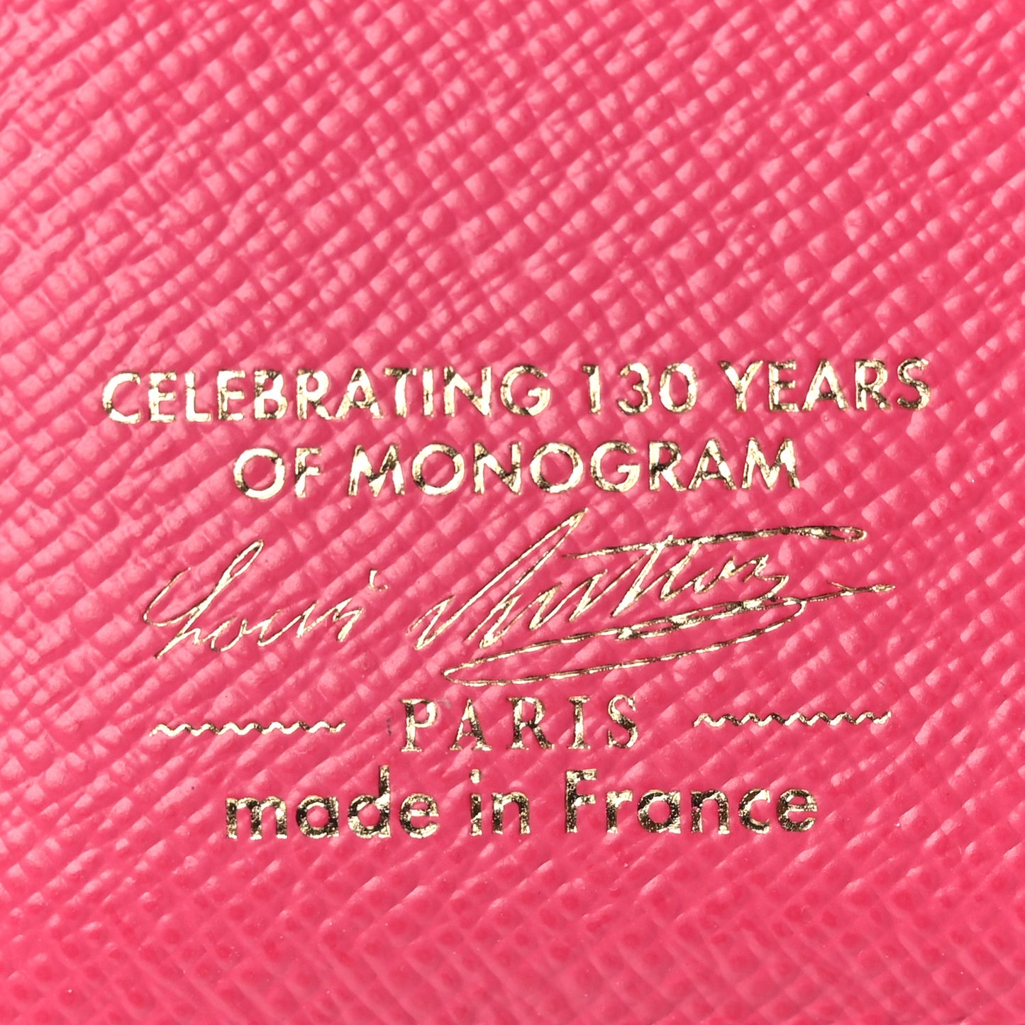 Monogram Origine LV Charms Pocket Wallet Rose Ruban