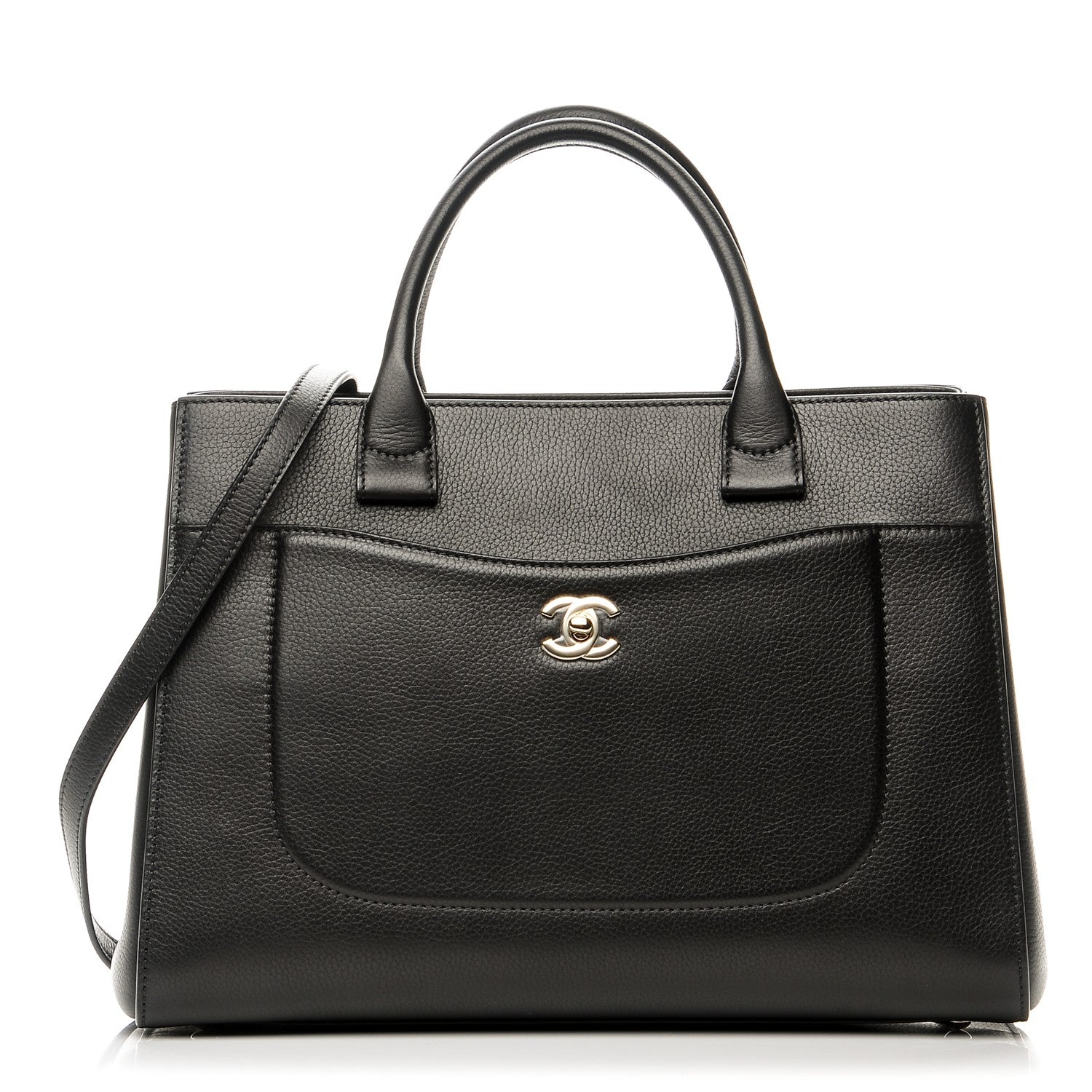 Chanel Grained Calfskin Small Neo Executive Shopper Tote Black 1 of 7