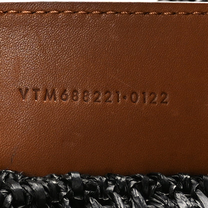 Saint Laurent Raffia Calfskin Medium Panier Tote Black 6 of 9