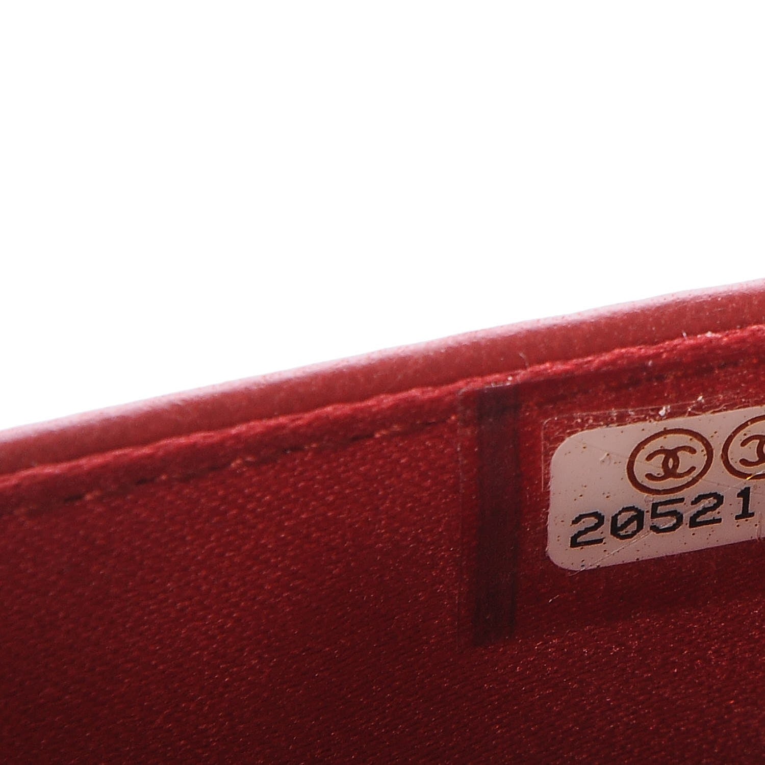 Chanel Lambskin Camellia Embossed Wallet On Chain WOC Dark Red 8 of 8