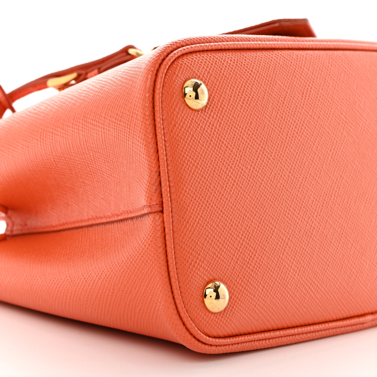 Saffiano Cuir Mini Double Bag Papaya
