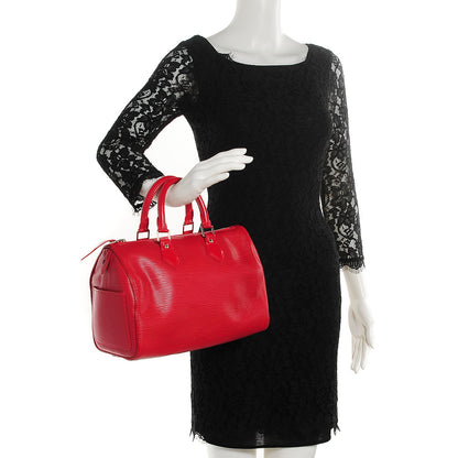 Louis Vuitton Epi Speedy 25 Rouge 2 of 6