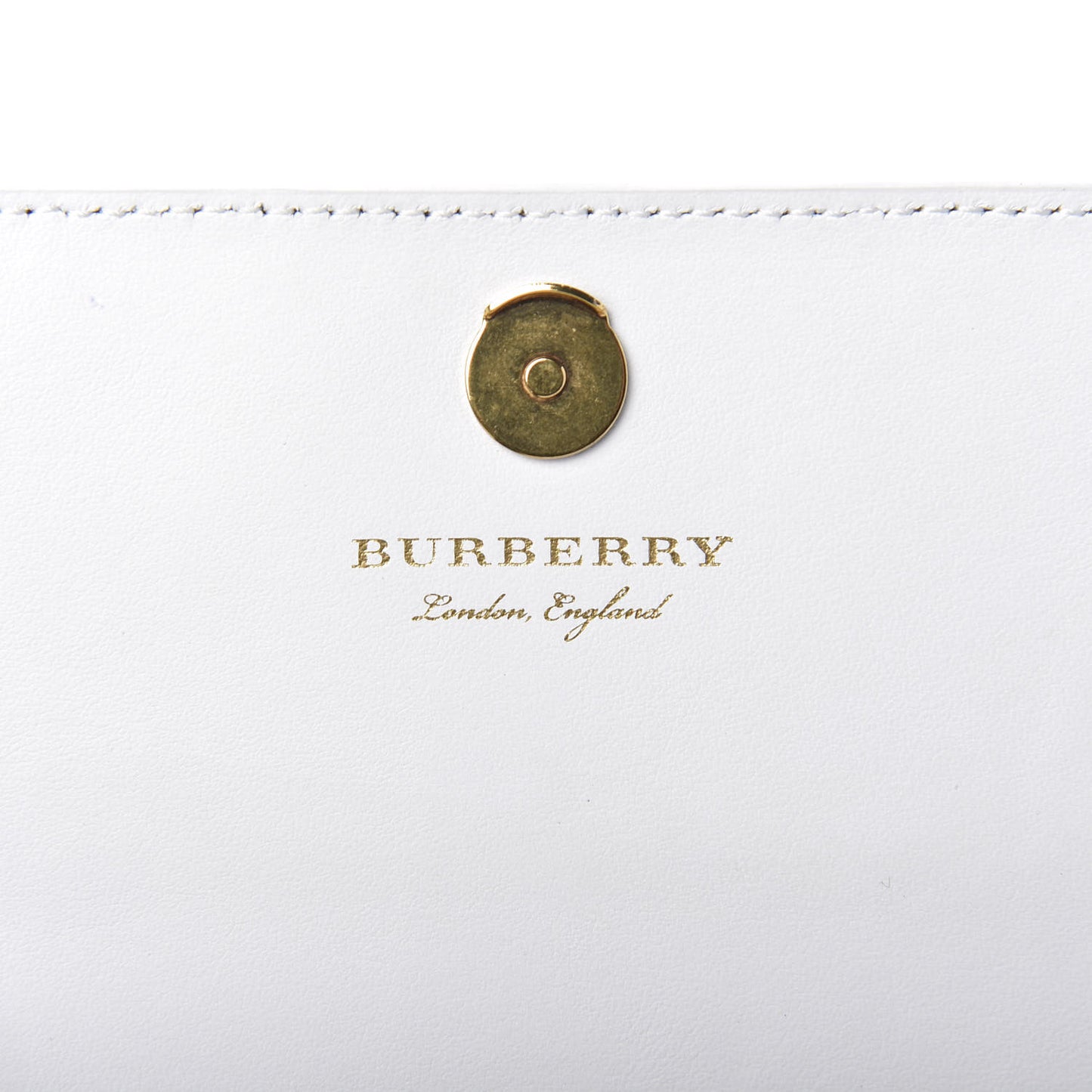 Vintage Check Henley Wallet On Chain Chalk White