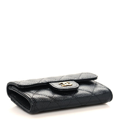Chanel Caviar Quilted Flap Card Holder Wallet Black 4 of 9
