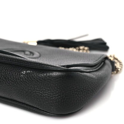 Gucci Pebbled Calfskin Medium Soho Flap Crossbody Black 8 of 10