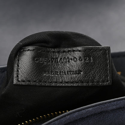 Saint Laurent Suede Toy Loulou Shoulder Bag Deep Marine 7 of 11