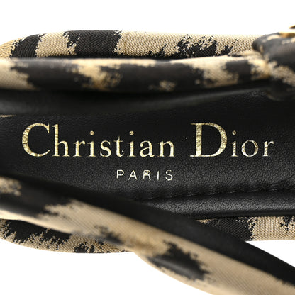Christian Dior Nylon Leopard Print Mizza Slingback Flat 36 Beige Multicolor 8 of 10