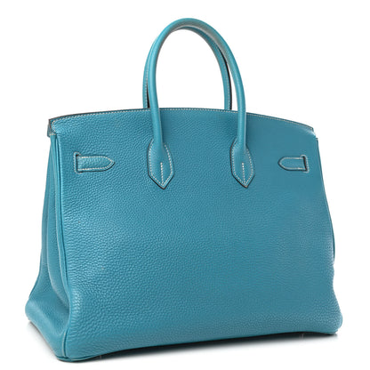 Hermes Togo Birkin 35 Blue Jean 2 of 13