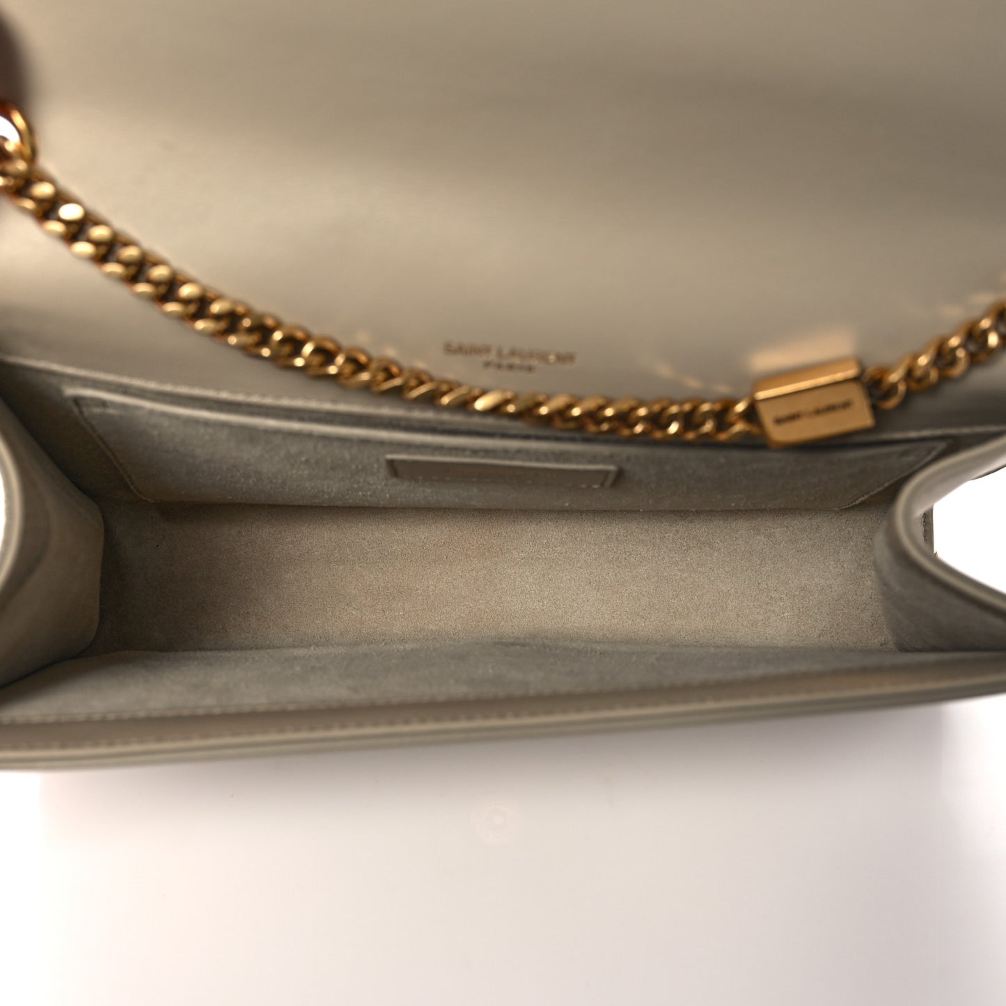 Smooth Calfskin Medium Classic Monogram Kate Tassel Satchel Nude Powder